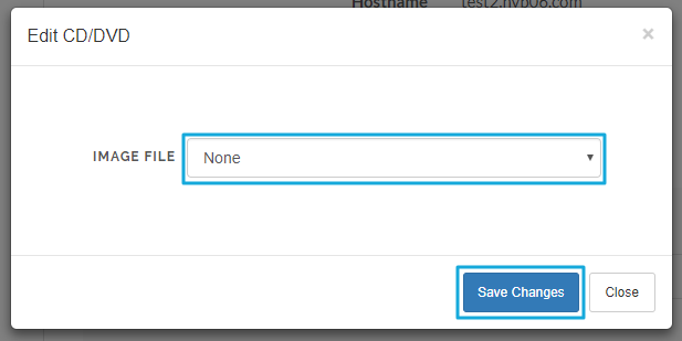 Confirm the removal of the ISO by selecting "None". Confirm the removal of the ISO by selecting "None".